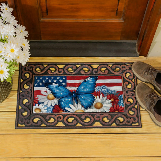 Patriotic Butterfly Sassafras Switch Mat | Plow & Hearth