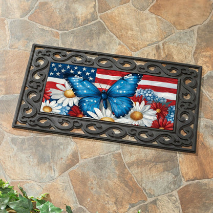 Patriotic Butterfly Sassafras Switch Mat | Plow & Hearth