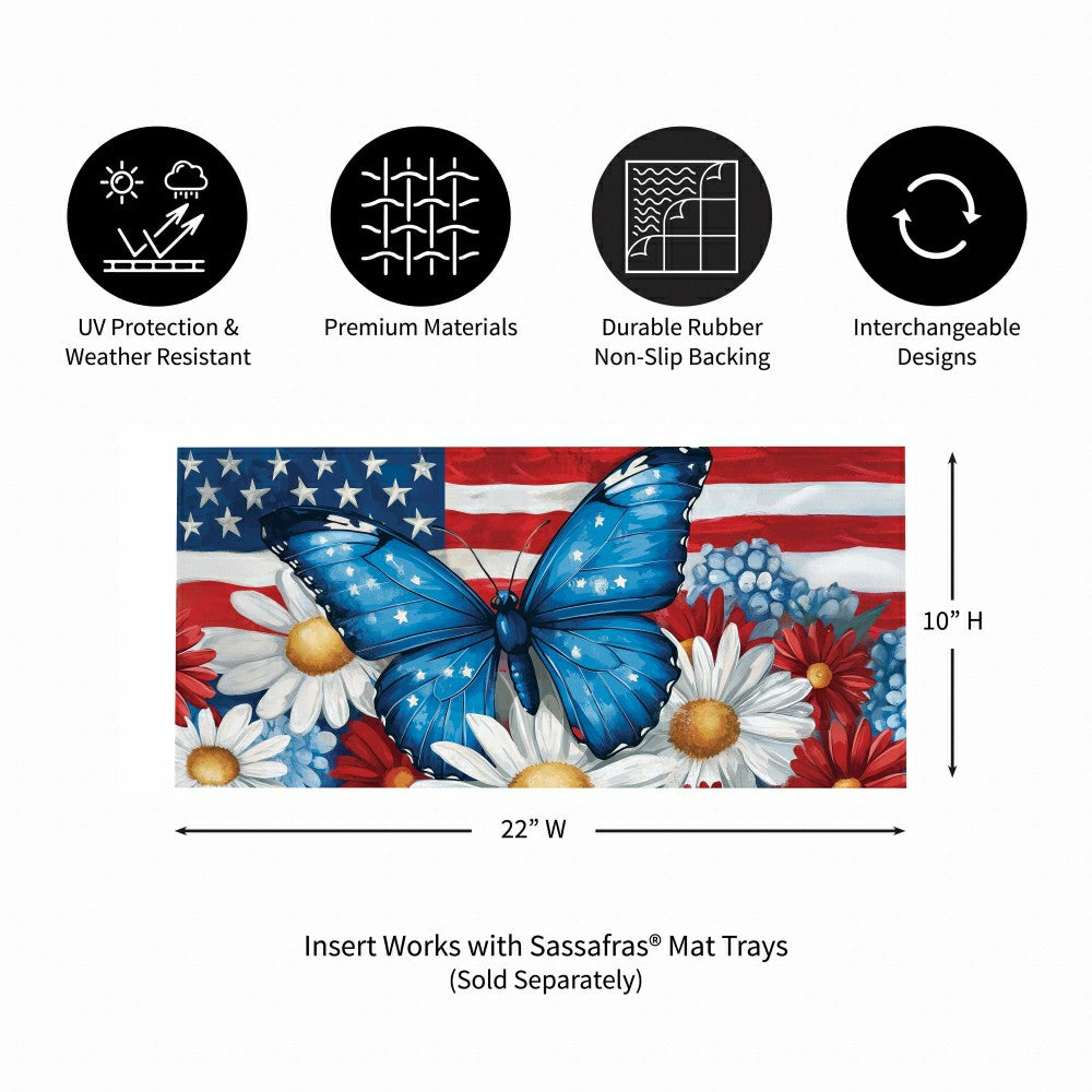 Patriotic Butterfly Sassafras Switch Mat | Plow & Hearth