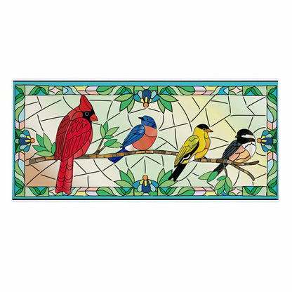 Stained Glass Songbirds Sassafras Switch Mat | Plow & Hearth