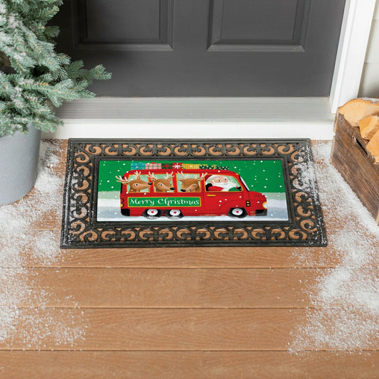 Christmas Bus Sassafras Switch Mat | Plow & Hearth