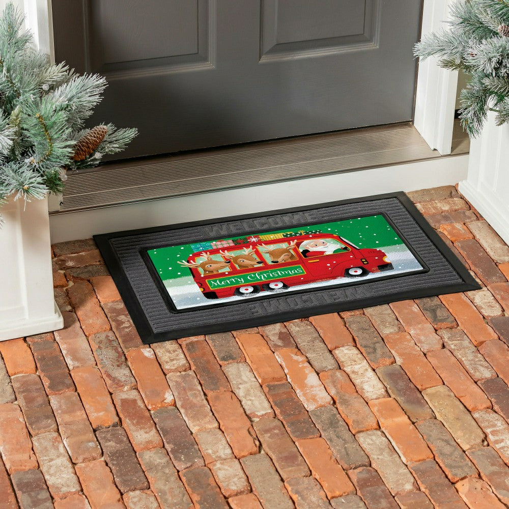 Christmas Bus Sassafras Switch Mat | Plow & Hearth