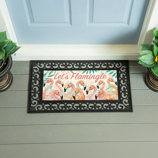 EG Studio Palm Beach Coastal Coir Mat Flocked Sassafrass (22x10) | Plow & Hearth