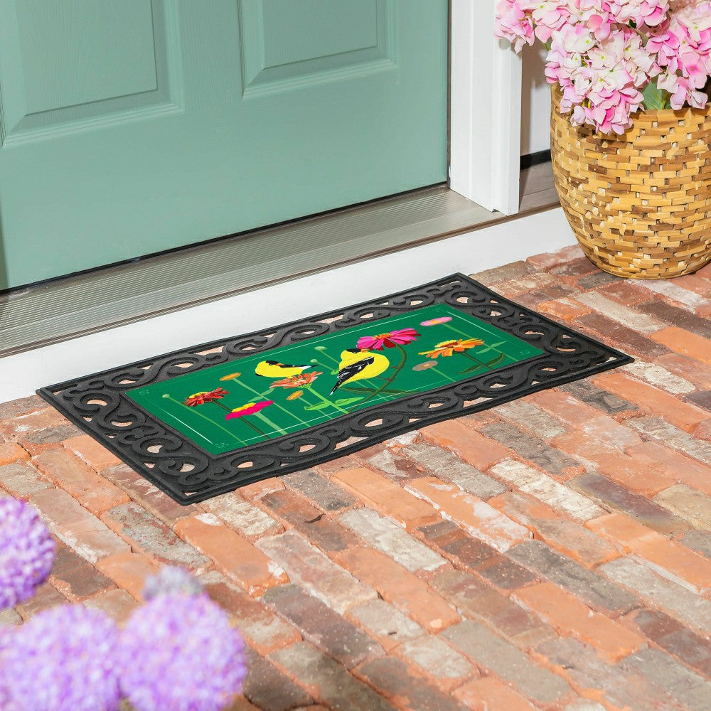 Finches and Flowers Sassafras Switch Mat | Plow & Hearth
