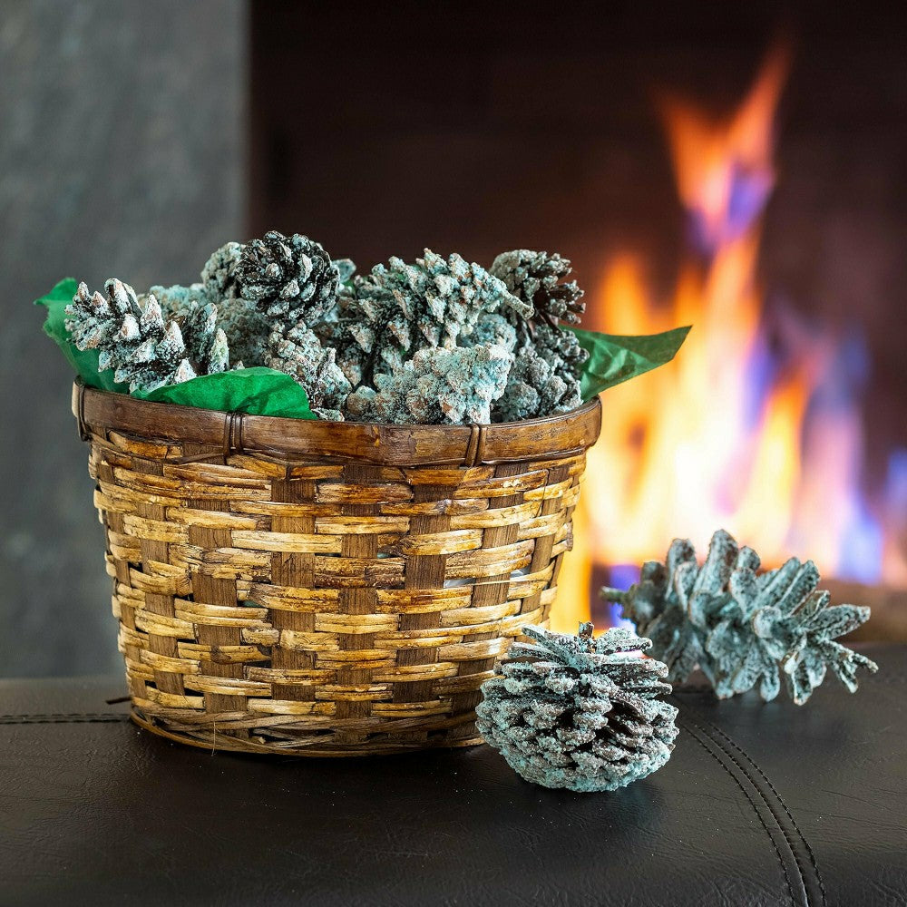 Color-Changing Fireplace Color Cones, 1 lb. in Gift Basket | Plow & Hearth