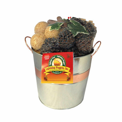 Fire Starter Gift Set in Galvanized Bucket | Plow & Hearth