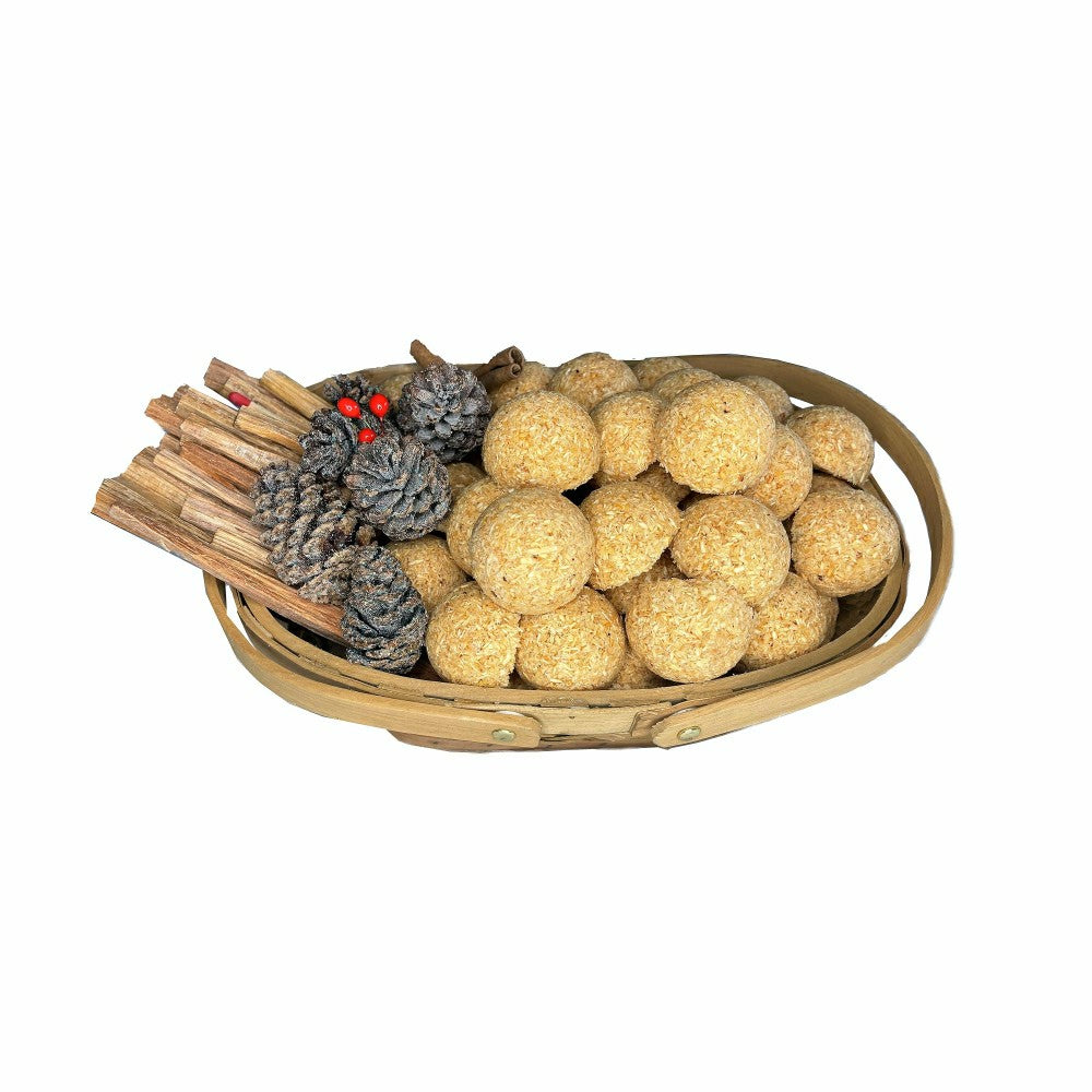 Fire Starter Gift Set in Picnic Basket | Plow & Hearth