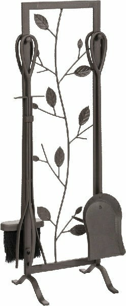 5 Piece Fireplace Tool Set, Floral Design | Plow & Hearth