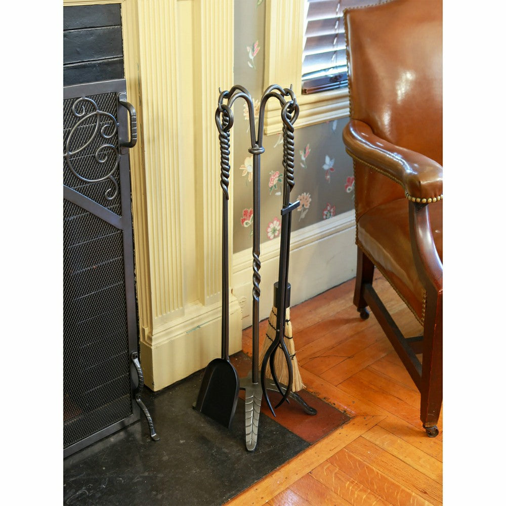 Rope Fireplace Tool Set | Plow & Hearth
