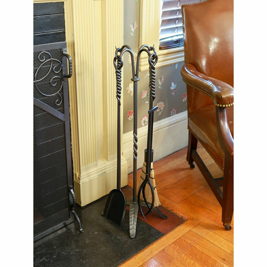 Rope Fireplace Tool Set | Plow & Hearth
