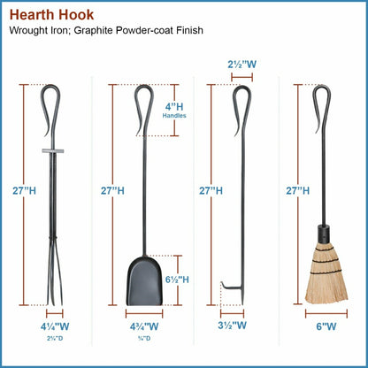 Hearth Hooks Fireplace Tool Set | Plow & Hearth