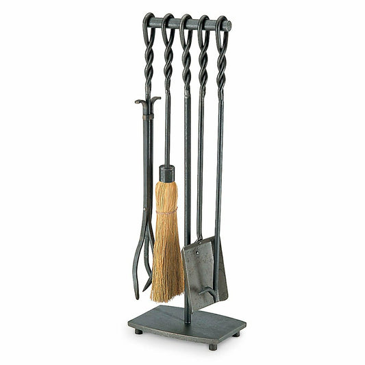 Forged Iron Soldiered Row Fireplace Tool Set | Plow & Hearth