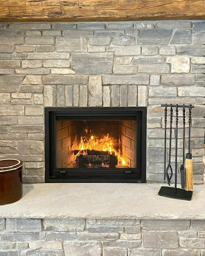 Forged Iron Soldiered Row Fireplace Tool Set | Plow & Hearth