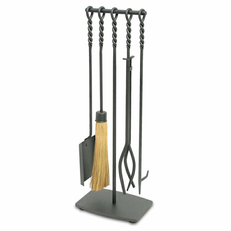 Forged Iron Soldiered Row Fireplace Tool Set | Plow & Hearth
