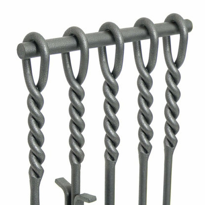 Forged Iron Soldiered Row Fireplace Tool Set | Plow & Hearth
