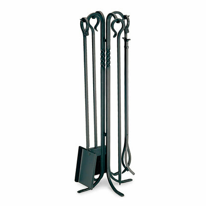 Hand-Forged Iron Lodge Fireplace Tool Set | Plow & Hearth