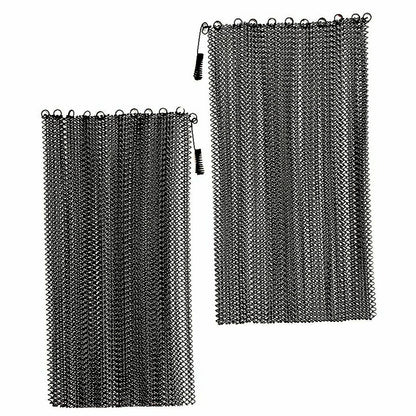 Mesh Curtain Fireplace Screen Curtains, 22"H x 48"W | Plow & Hearth