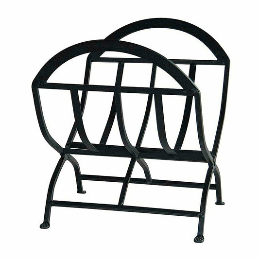 Black Wrought Iron Log Holder w/Arched Top | Plow & Hearth
