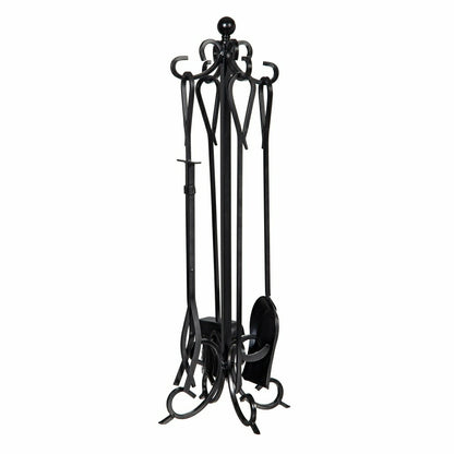 Scroll 5 Piece Fireplace Toolset | Plow & Hearth