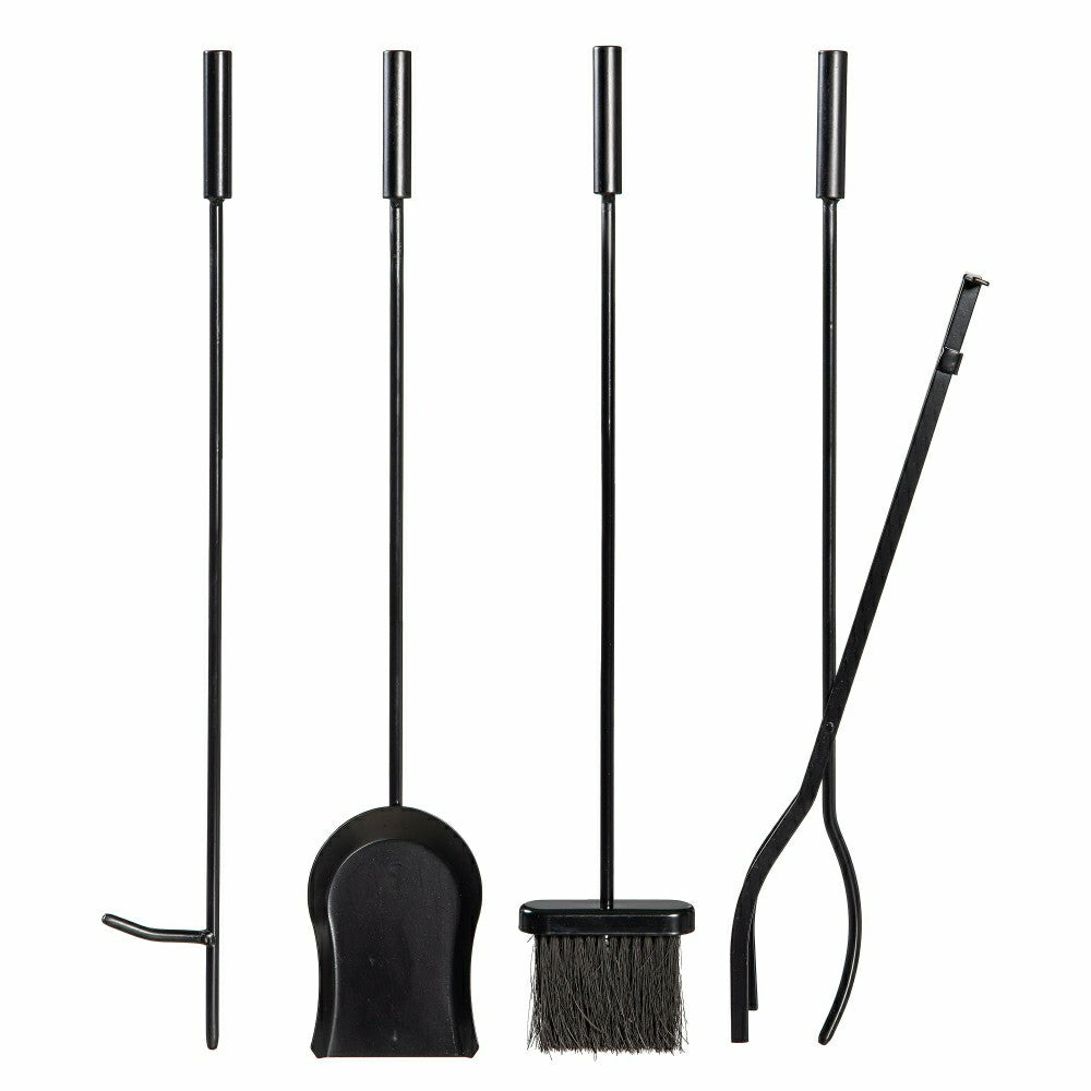 5 Piece Wood Bin and Fireplace Toolset | Plow & Hearth