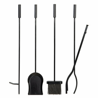 5 Piece Wood Bin and Fireplace Toolset | Plow & Hearth