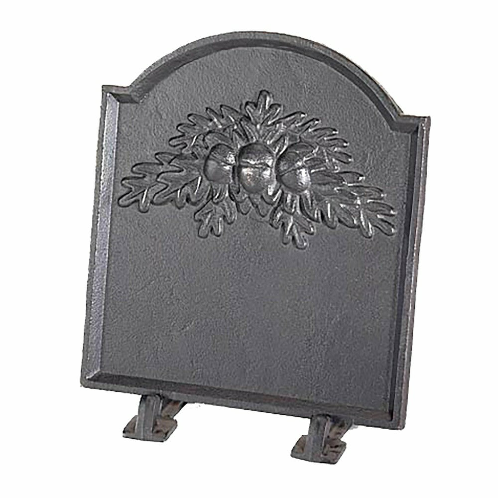 Cast Iron Fireback with Oak Leaf Design | Plow & Hearth