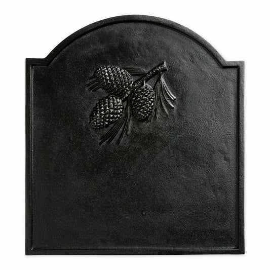 Cast Iron Fireback with Pine Cone Design | Plow & Hearth