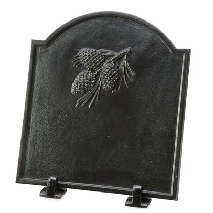 Cast Iron Fireback with Pine Cone Design | Plow & Hearth