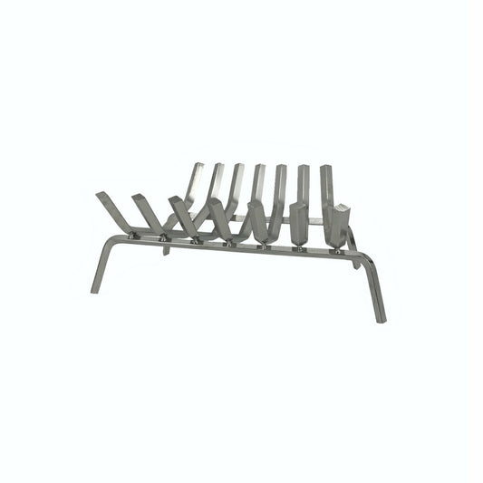 Fireplace Grate 7 Bars, 1 1/8" Diamond Stock, Stainless Steel Finish | Plow & Hearth