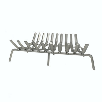 Fireplace Grate 10 Bars, 1 1/8" Thick, Diamond Stock, Stainless Steel  | Plow & Hearth