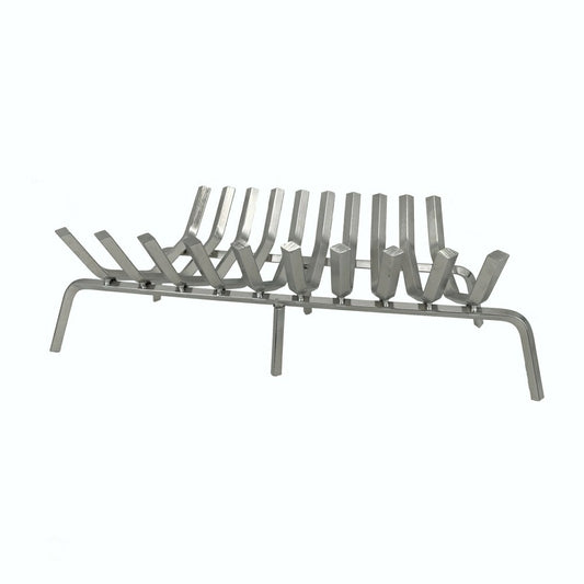Fireplace Grate 10 Bars, 1 1/8" Thick, Diamond Stock, Stainless Steel  | Plow & Hearth