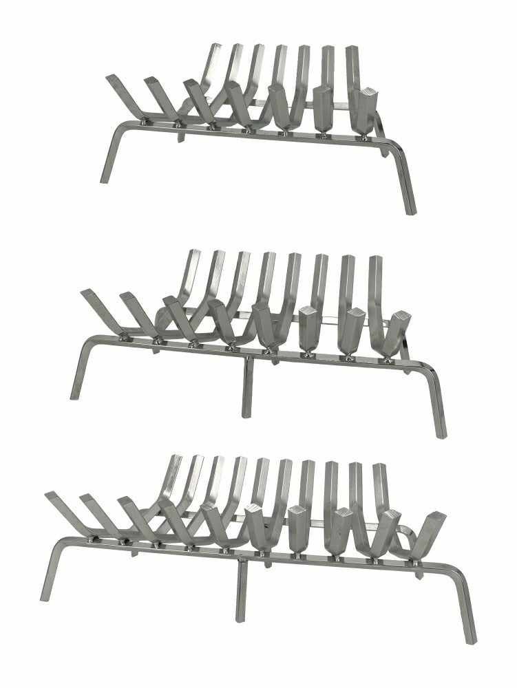 Fireplace Grate 10 Bars, 1 1/8" Thick, Diamond Stock, Stainless Steel  | Plow & Hearth