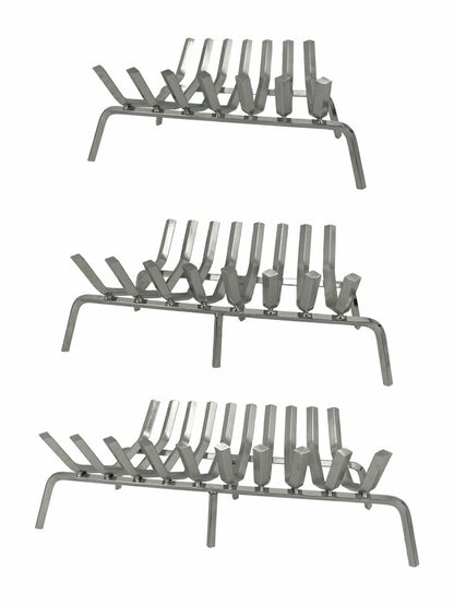 Fireplace Grate 10 Bars, 1 1/8" Thick, Diamond Stock, Stainless Steel  | Plow & Hearth