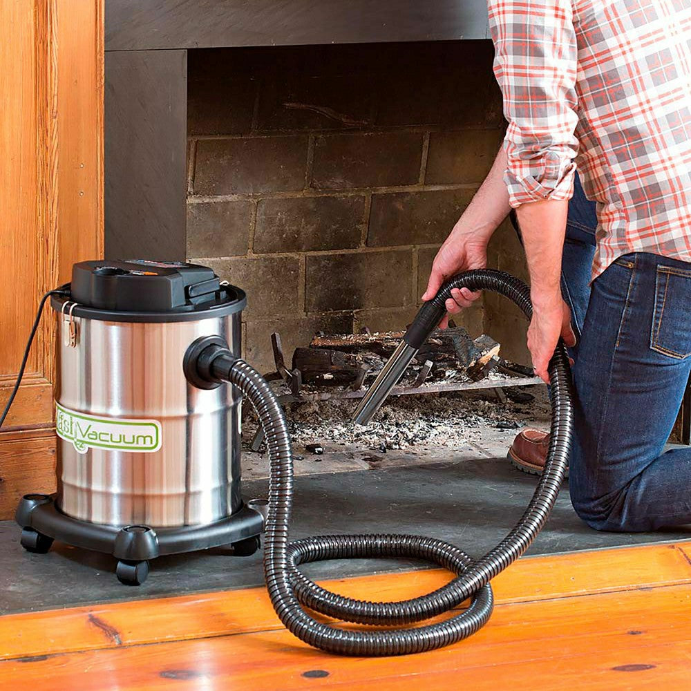 Fireplace Warm Ash Vacuum in Stainless Steel | Plow & Hearth