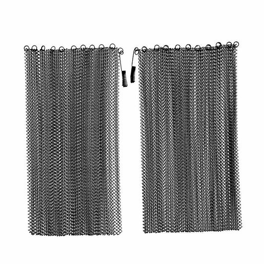 Mesh Curtain Fireplace Screen Curtains, 26"H x 48"W | Plow & Hearth