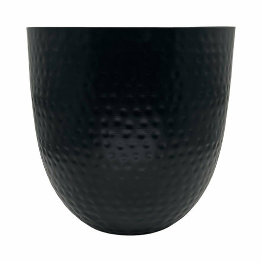 Fireplace Log Bucket, Round Hammered Design, Black Finish | Plow & Hearth