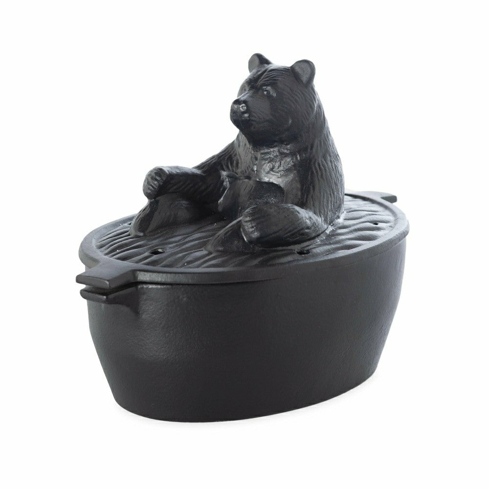 Bear in Bath Wood Stove Steamer in Cast Iron | Plow & Hearth