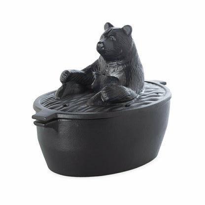 Bear in Bath Wood Stove Steamer in Cast Iron | Plow & Hearth