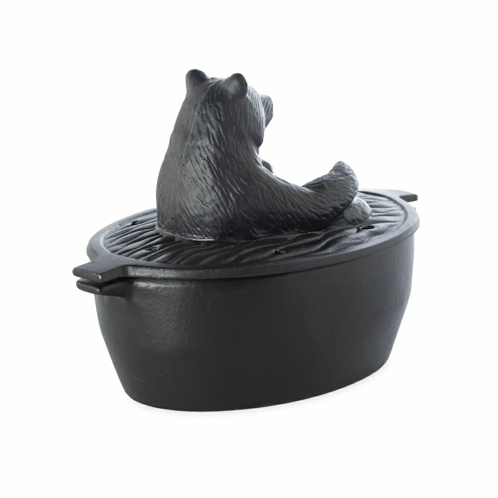Bear in Bath Wood Stove Steamer in Cast Iron | Plow & Hearth