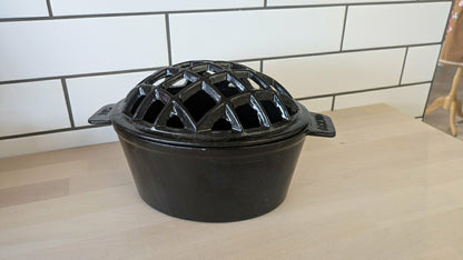 2.5 QT. Cast Iron Lattice Wood Stove Steamer | Plow & Hearth