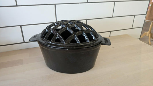 2.5 QT. Cast Iron Lattice Wood Stove Steamer | Plow & Hearth