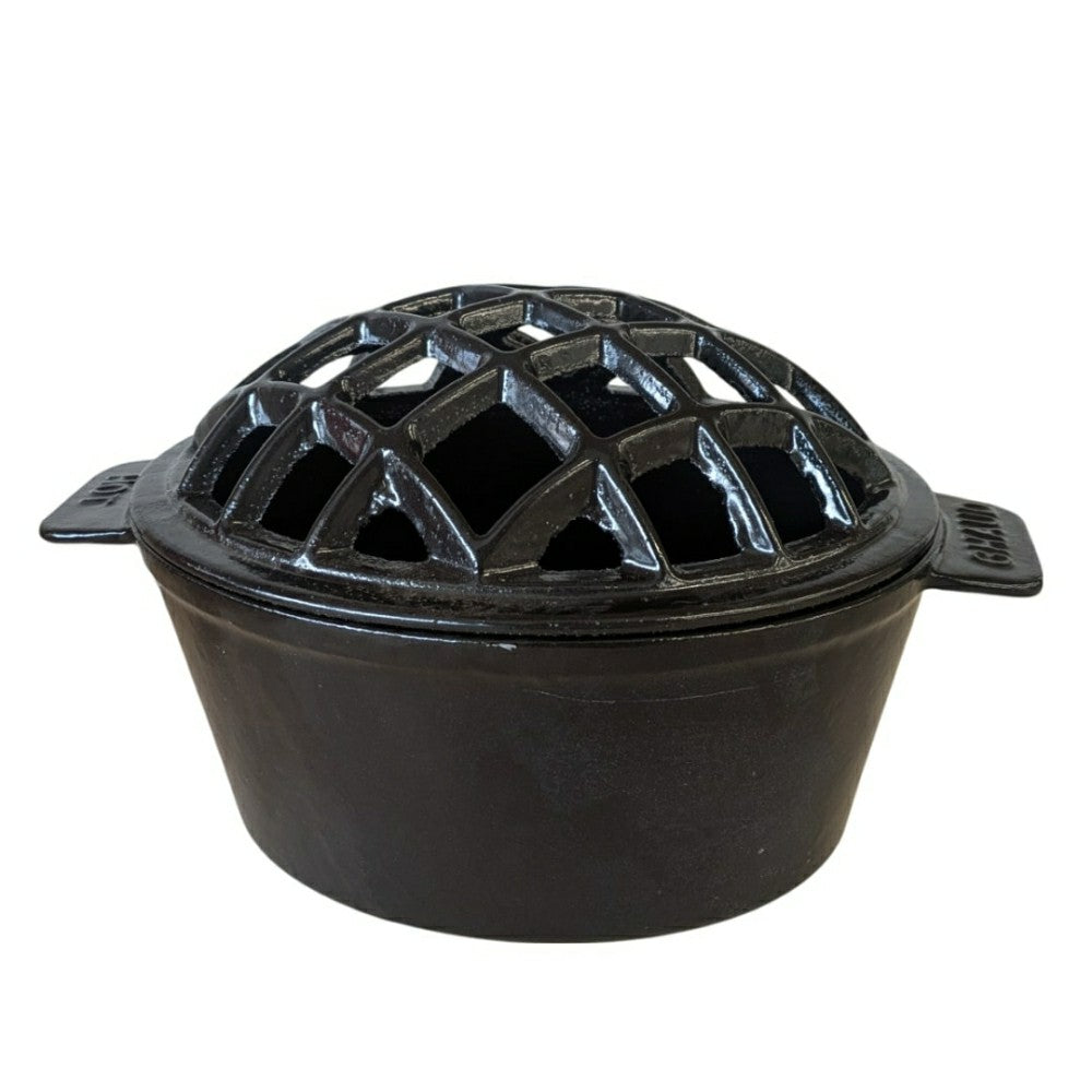 2.5 QT. Cast Iron Lattice Wood Stove Steamer | Plow & Hearth