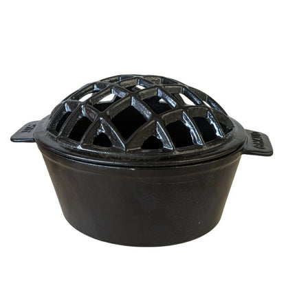 2.5 QT. Cast Iron Lattice Wood Stove Steamer | Plow & Hearth