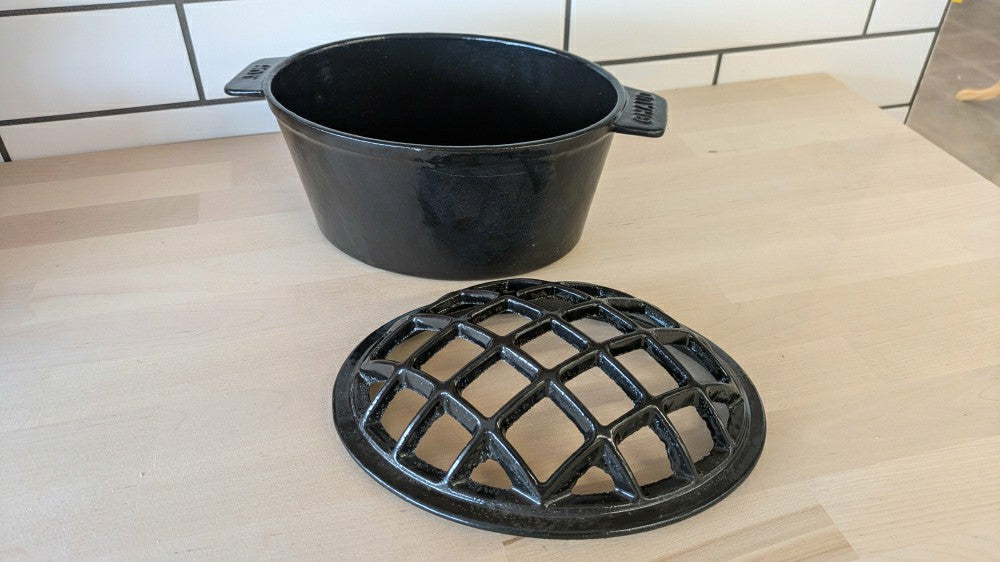 2.5 QT. Cast Iron Lattice Wood Stove Steamer | Plow & Hearth