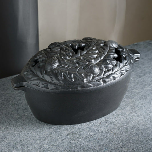 Oak Leaf Cast Iron Wood Stove Steamer | Plow & Hearth