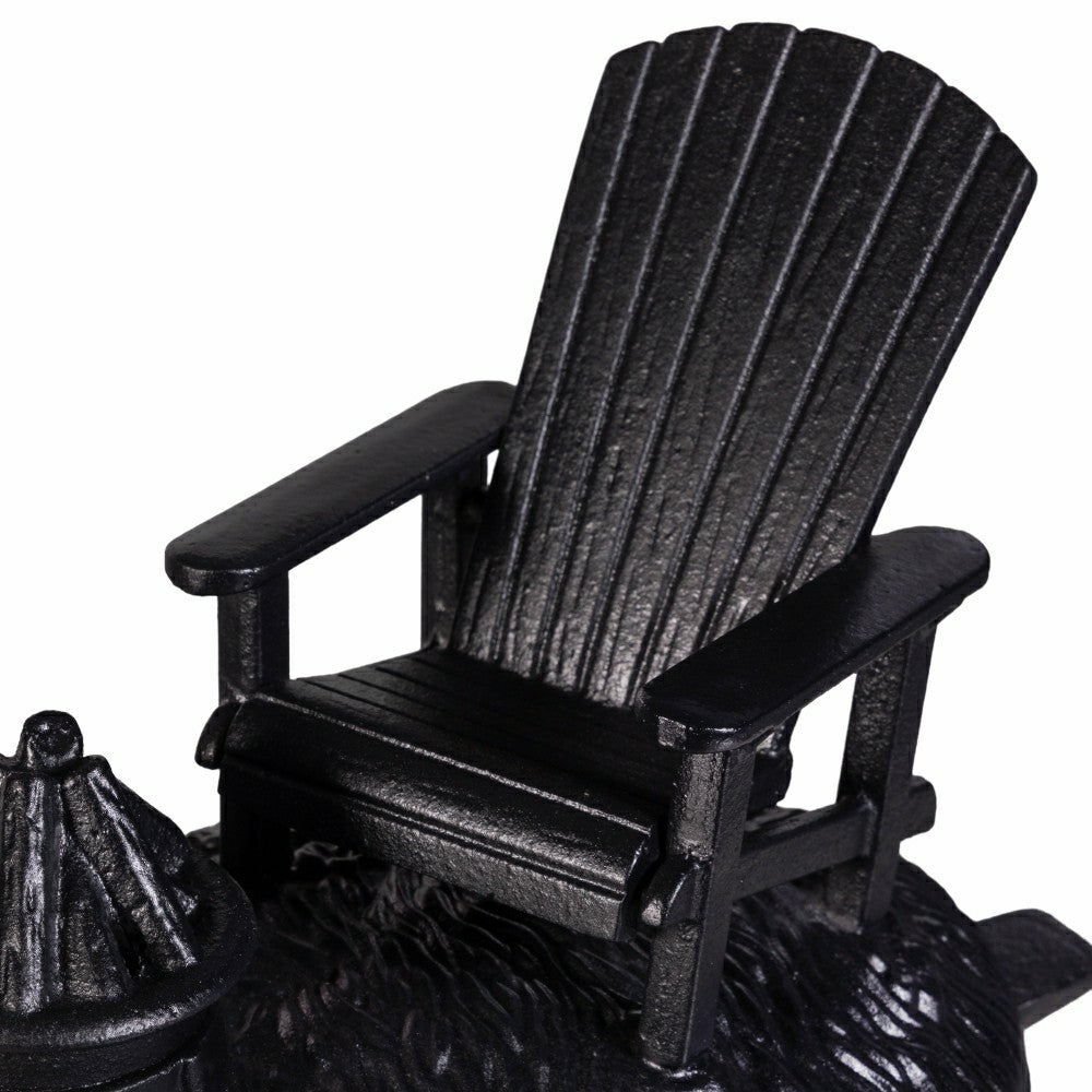 Adirondack Chair with Firepit Woodstove Steamer in Cast Iron | Plow & Hearth