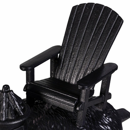 Adirondack Chair with Firepit Woodstove Steamer in Cast Iron | Plow & Hearth