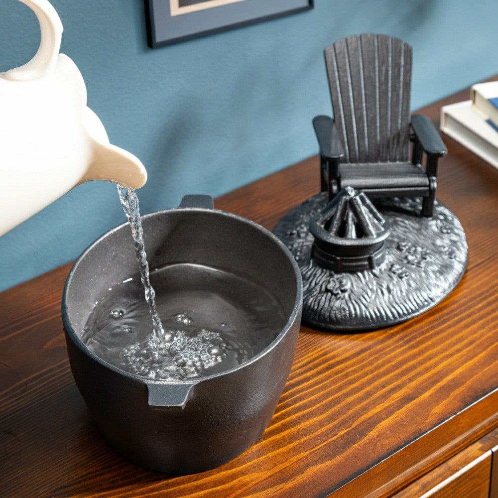 Adirondack Chair with Firepit Woodstove Steamer in Cast Iron | Plow & Hearth