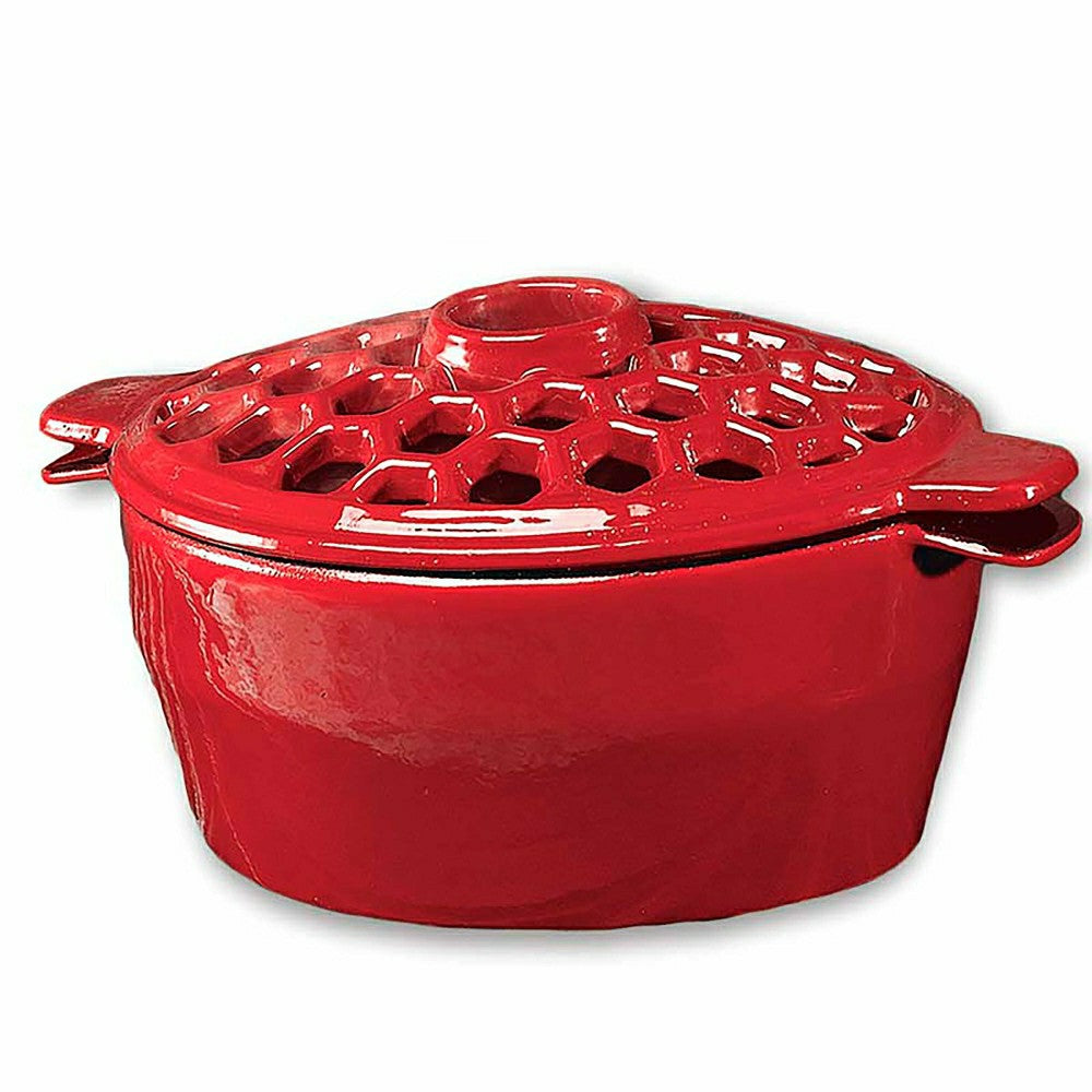 2.3 QT. Cast Iron Lattice Wood Stove Steamer | Plow & Hearth