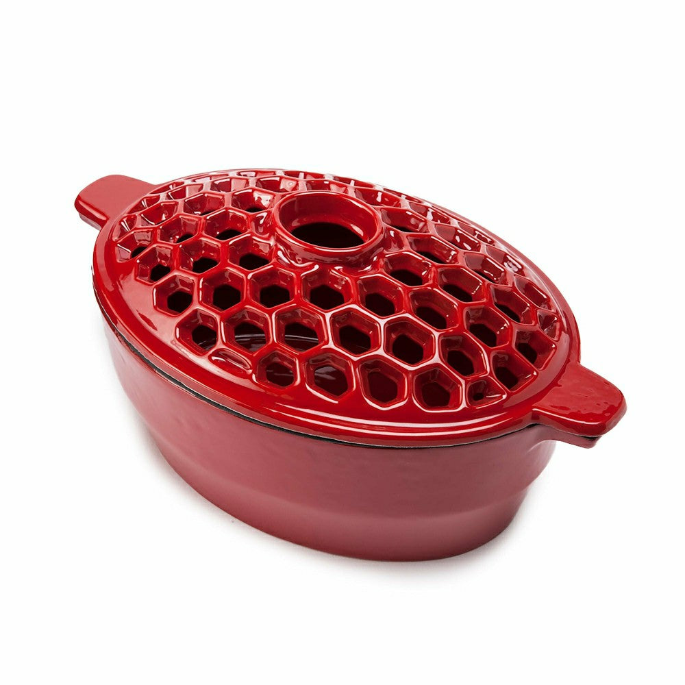 2.3 QT. Cast Iron Lattice Wood Stove Steamer | Plow & Hearth